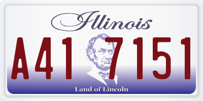IL license plate A417151