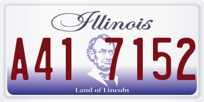IL license plate A417152