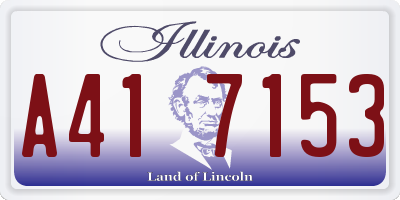 IL license plate A417153