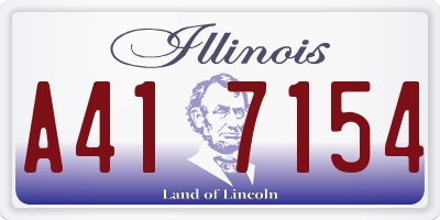 IL license plate A417154