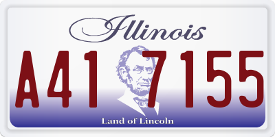 IL license plate A417155