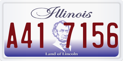 IL license plate A417156
