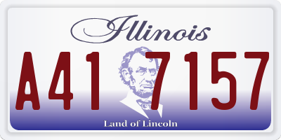 IL license plate A417157
