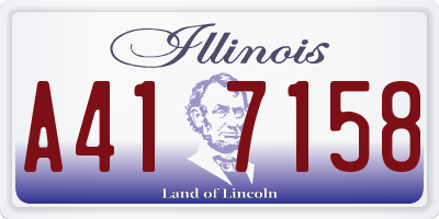 IL license plate A417158