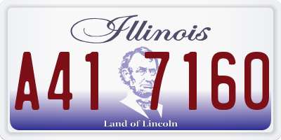 IL license plate A417160