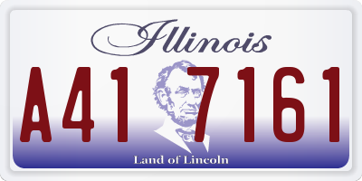 IL license plate A417161