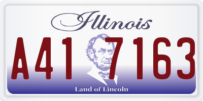 IL license plate A417163