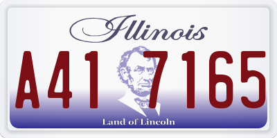IL license plate A417165