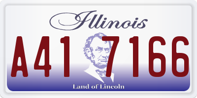 IL license plate A417166