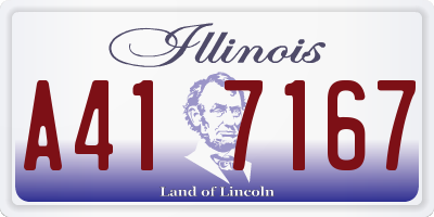 IL license plate A417167