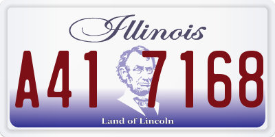 IL license plate A417168