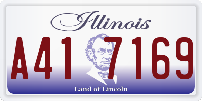IL license plate A417169