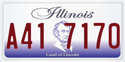 IL license plate A417170