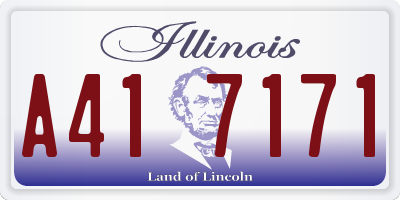 IL license plate A417171