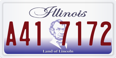 IL license plate A417172