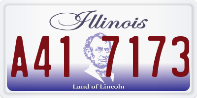 IL license plate A417173