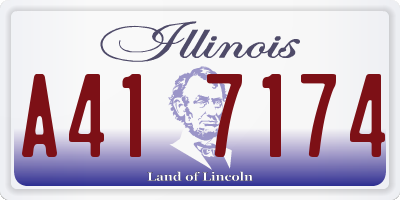 IL license plate A417174