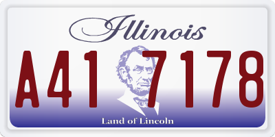 IL license plate A417178