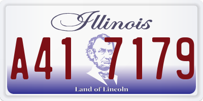 IL license plate A417179