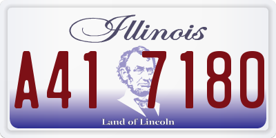 IL license plate A417180