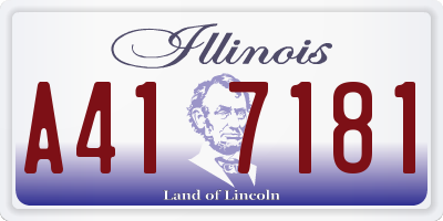 IL license plate A417181