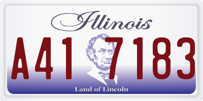 IL license plate A417183