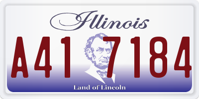 IL license plate A417184