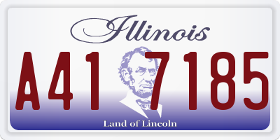 IL license plate A417185