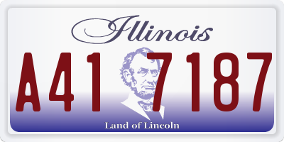 IL license plate A417187