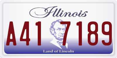 IL license plate A417189