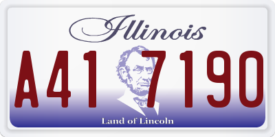 IL license plate A417190
