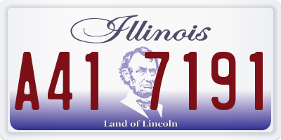 IL license plate A417191