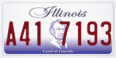 IL license plate A417193