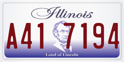 IL license plate A417194