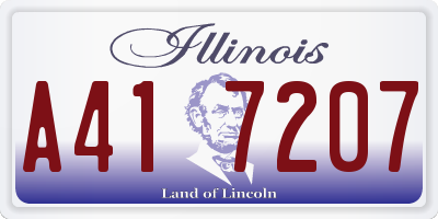 IL license plate A417207