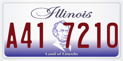 IL license plate A417210