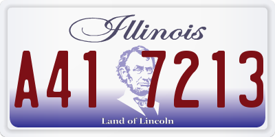 IL license plate A417213