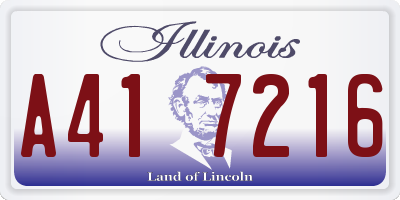 IL license plate A417216