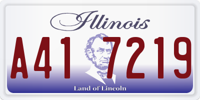 IL license plate A417219