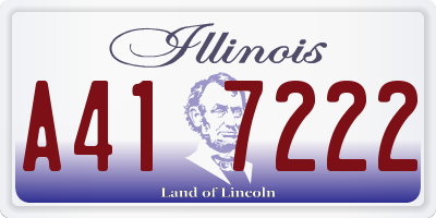 IL license plate A417222