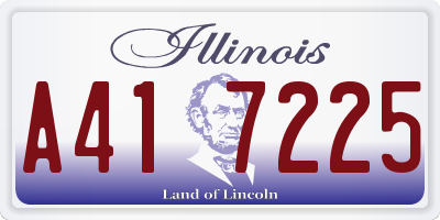 IL license plate A417225