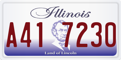 IL license plate A417230