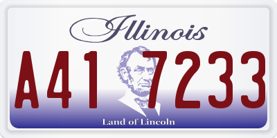 IL license plate A417233
