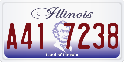 IL license plate A417238
