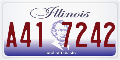 IL license plate A417242