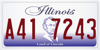 IL license plate A417243