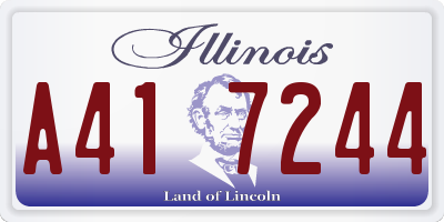 IL license plate A417244