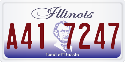 IL license plate A417247
