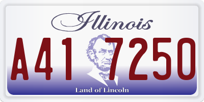 IL license plate A417250