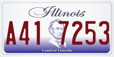 IL license plate A417253